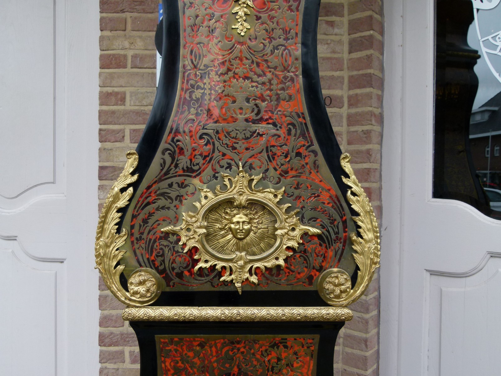 Napoleon III Boulle Marquetry Inlaid Bombe Long Case grandfather Clock