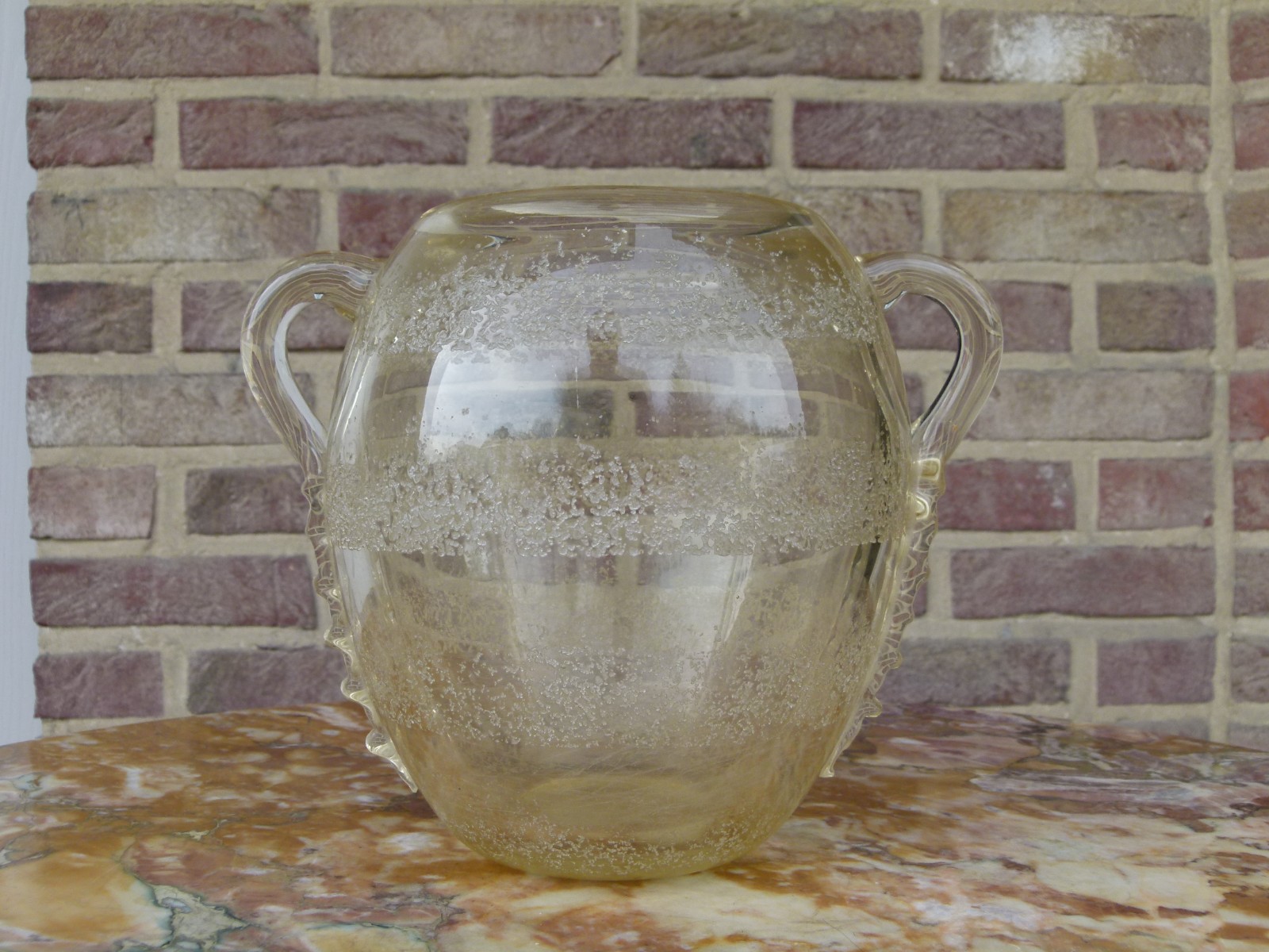 Art-deco Daum Nancy etched vase