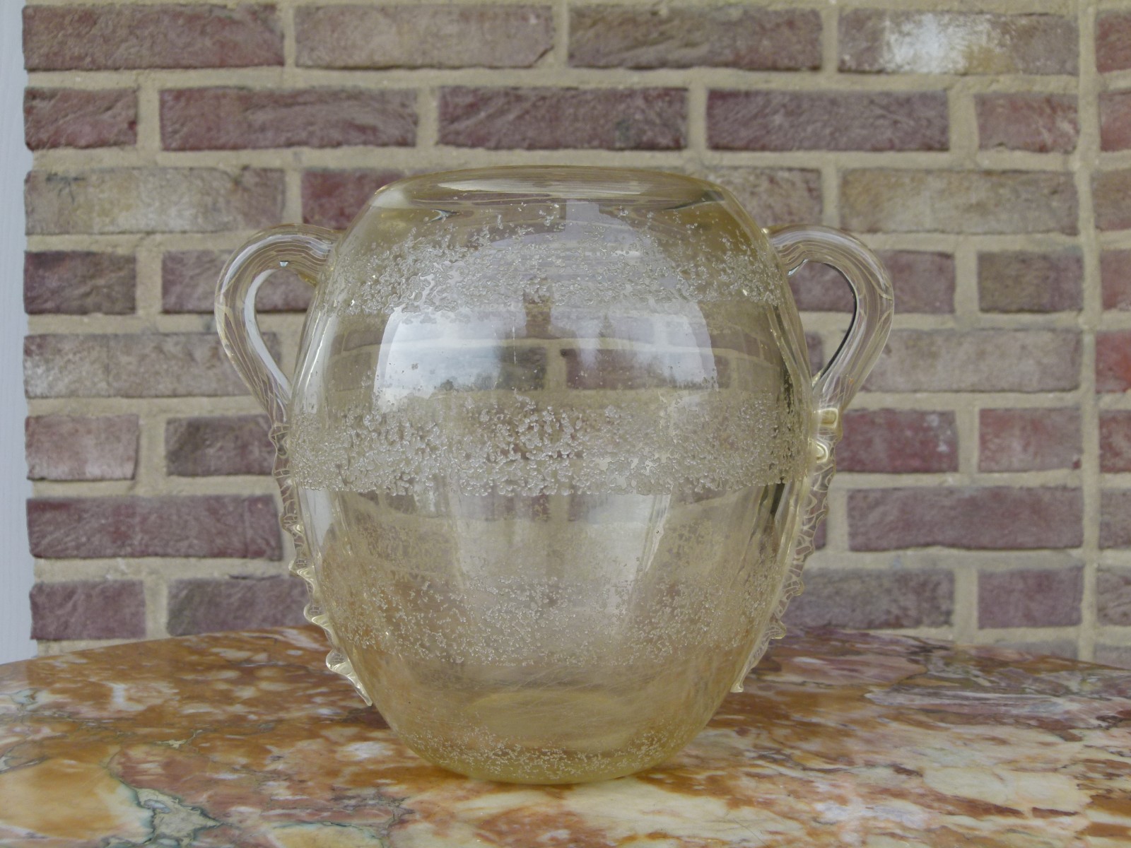 Art-deco Daum Nancy etched vase