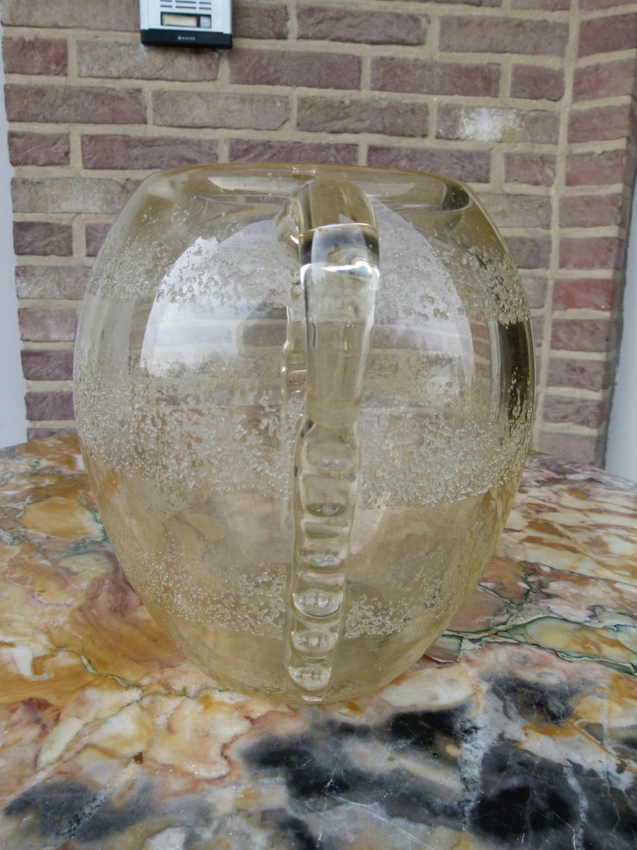 Art-deco Daum Nancy etched vase