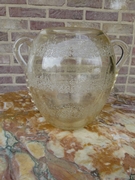 Art-deco Daum Nancy etched vase