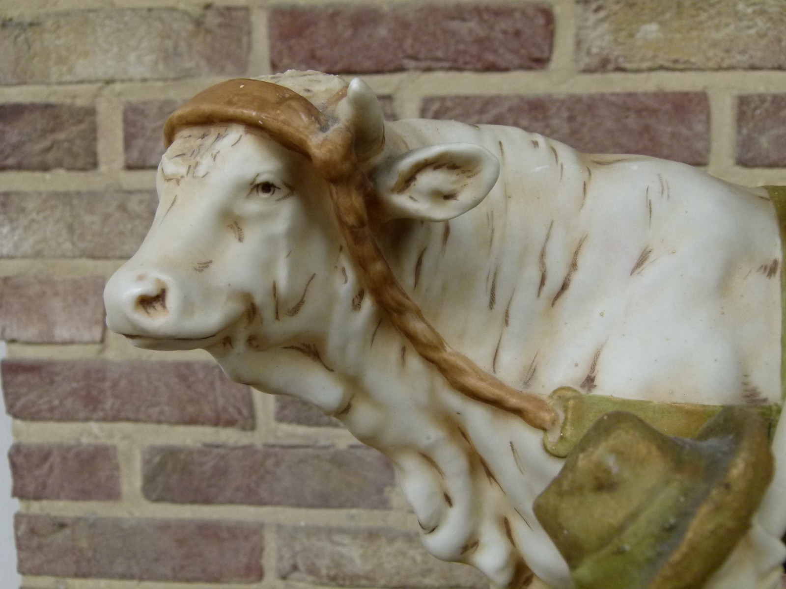 Belle epque Royal dux sculpture of farmers and cow