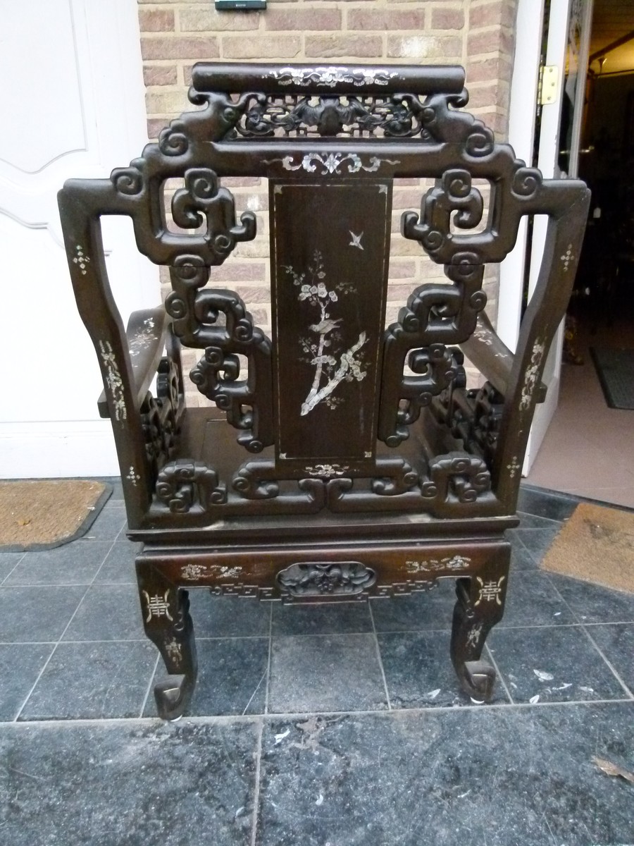 Asiatique Armchair with marquetry