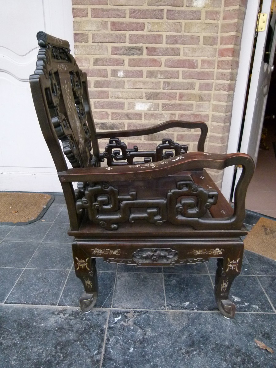 Asiatique Armchair with marquetry