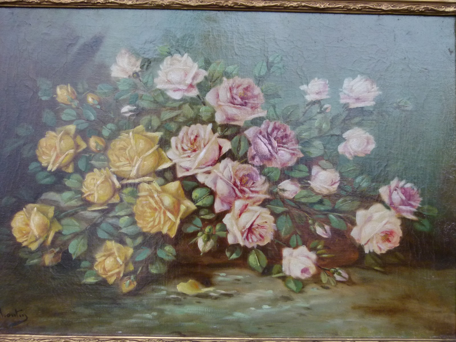 Belle epque Painting of flowers