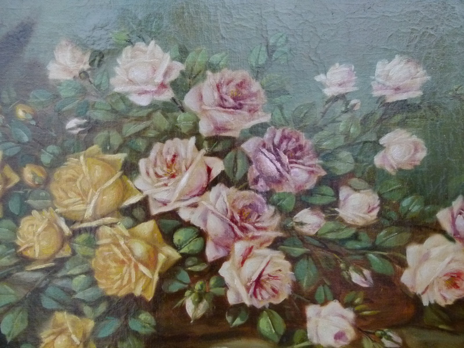 Belle epque Painting of flowers