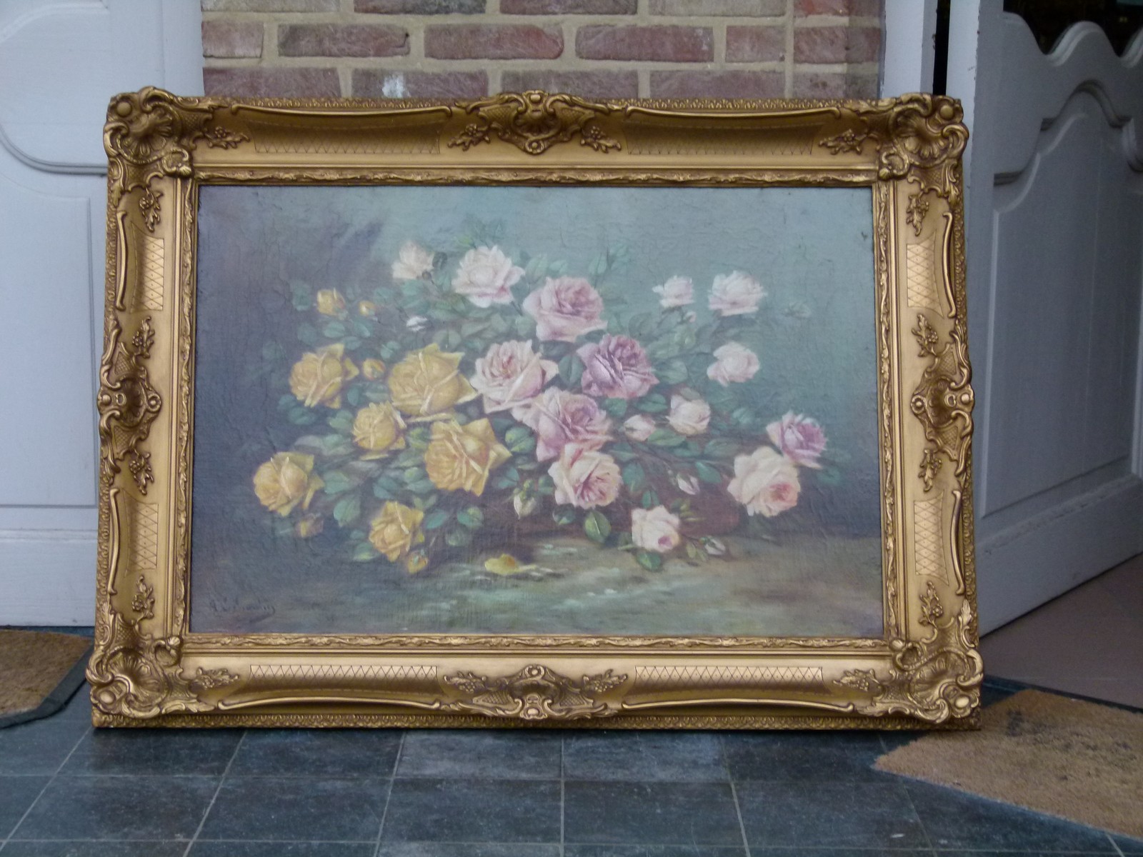 Belle epque Painting of flowers