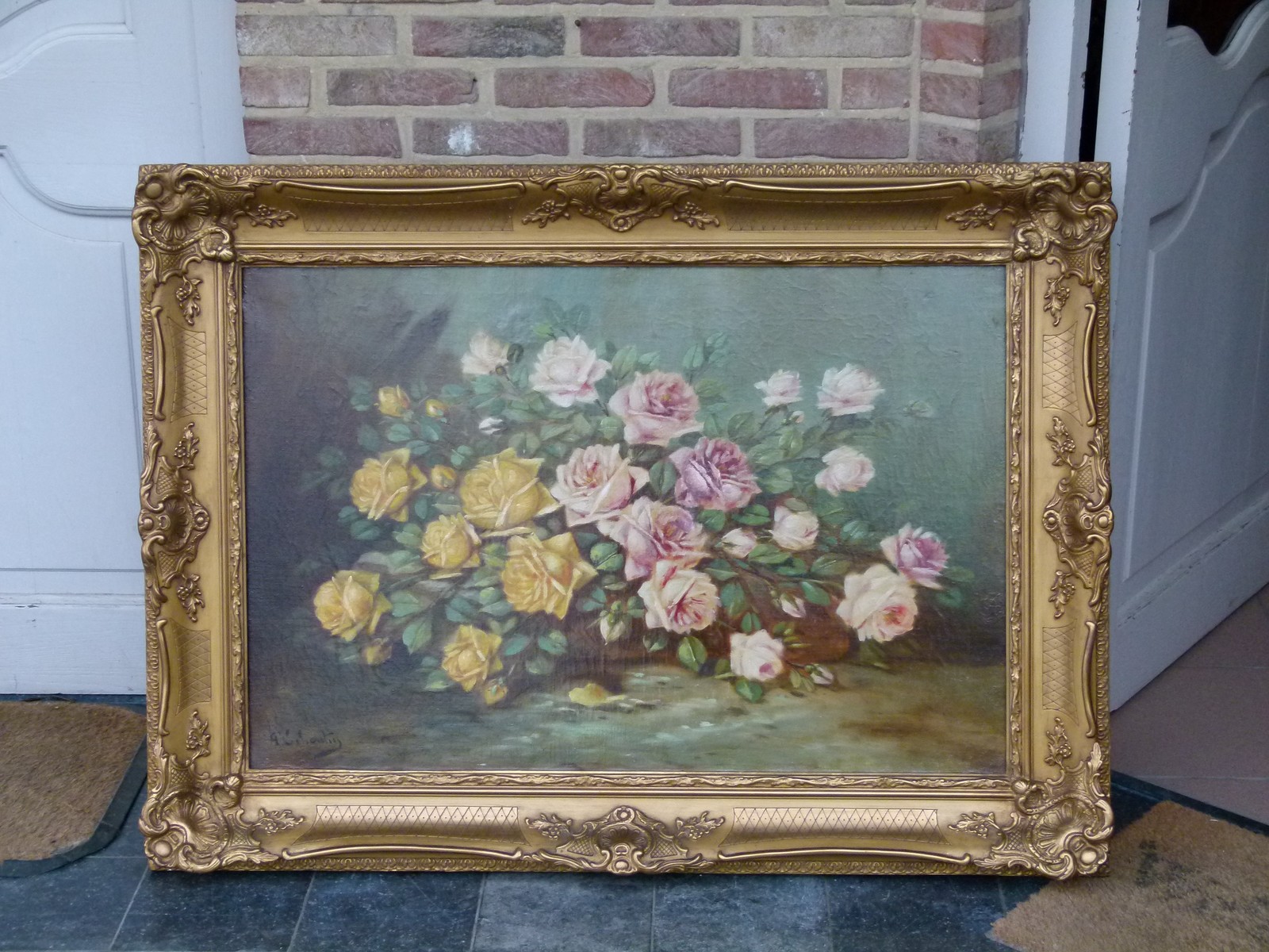 Belle epque Painting of flowers