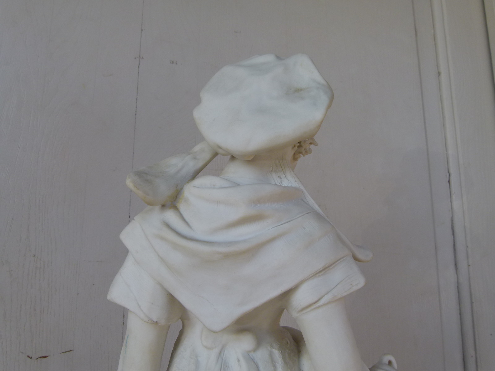 Bell epoque Sculpture  of a farmer lady signed by Comein