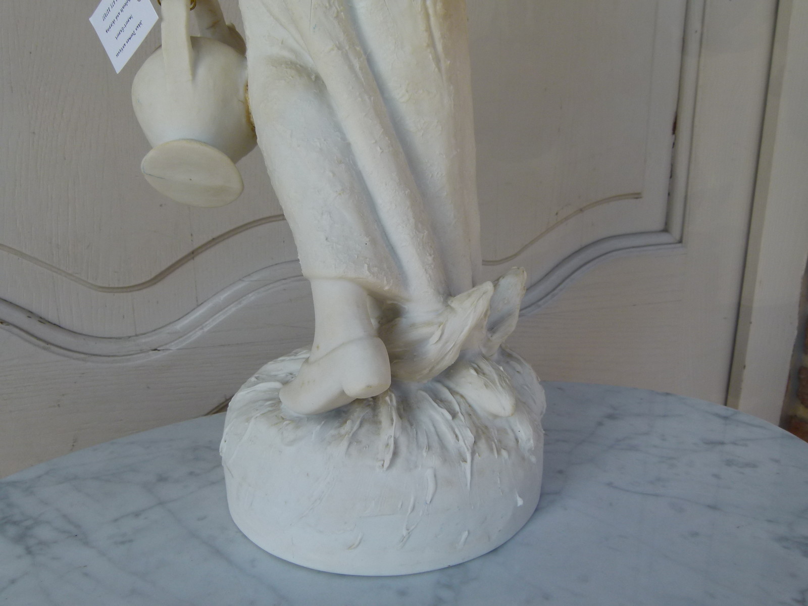 Bell epoque Sculpture  of a farmer lady signed by Comein