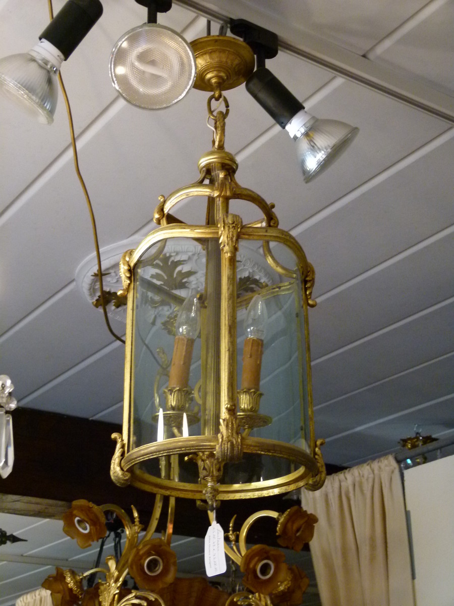 Bell epoque Round lantern hallamp