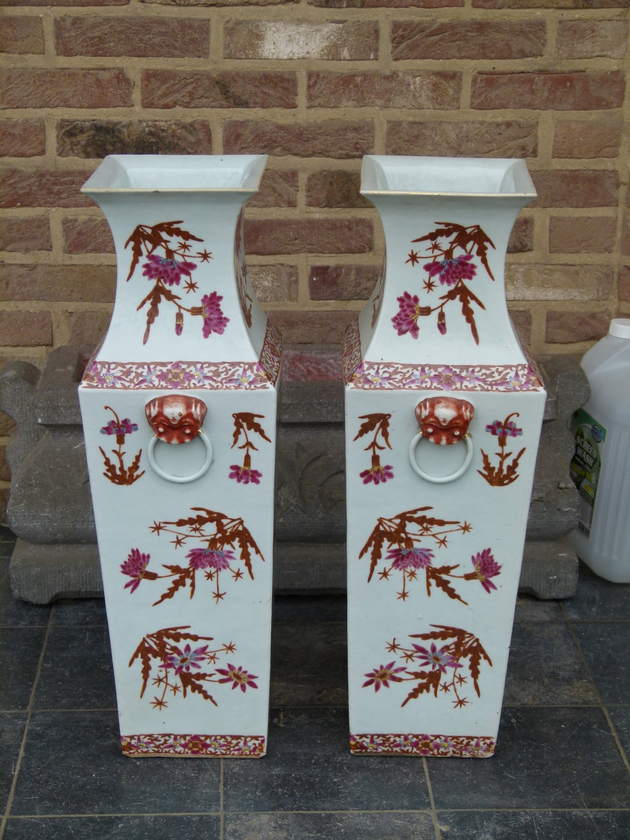 pair Chinese porcelain vases around 1890