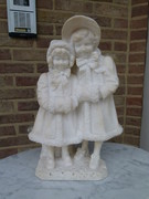 Bell epoque Sculpture of 2 girls