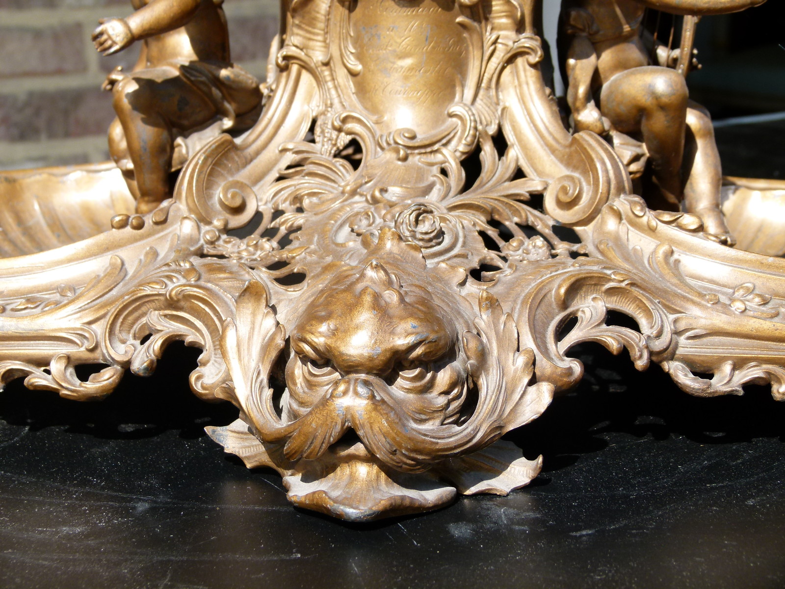 Huge Bell epoque centerpiece with cherubs