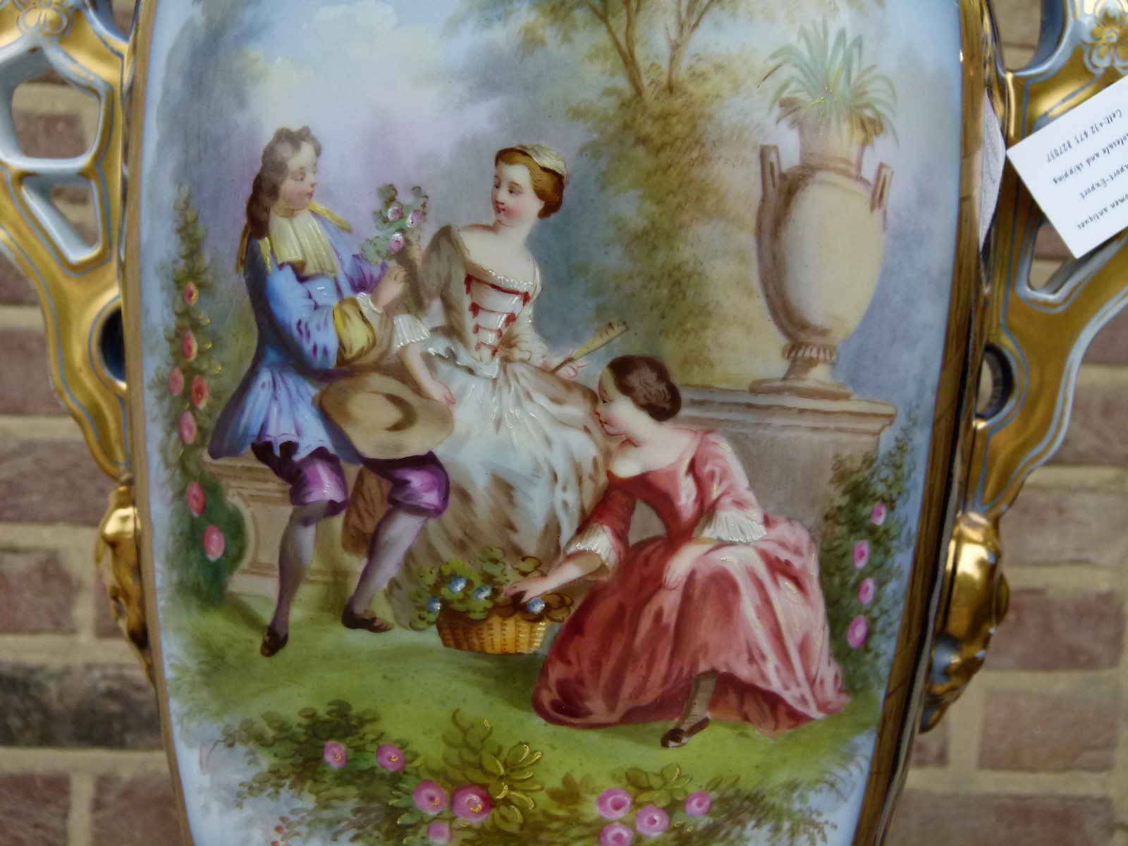 Louis Philippe Vase with romantic scene